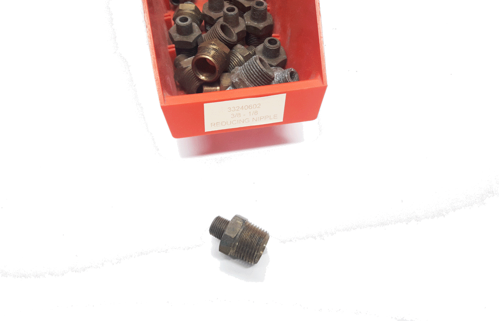 Brass Fitting 3/8 - 1/8 REDUCING NIPPLE | PN: 33240602