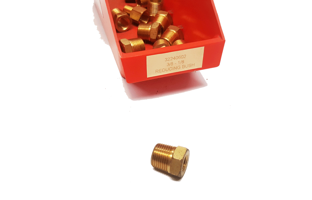 Brass Fitting 3/8 1/8 REDUCING BUSH | PN: 32240602