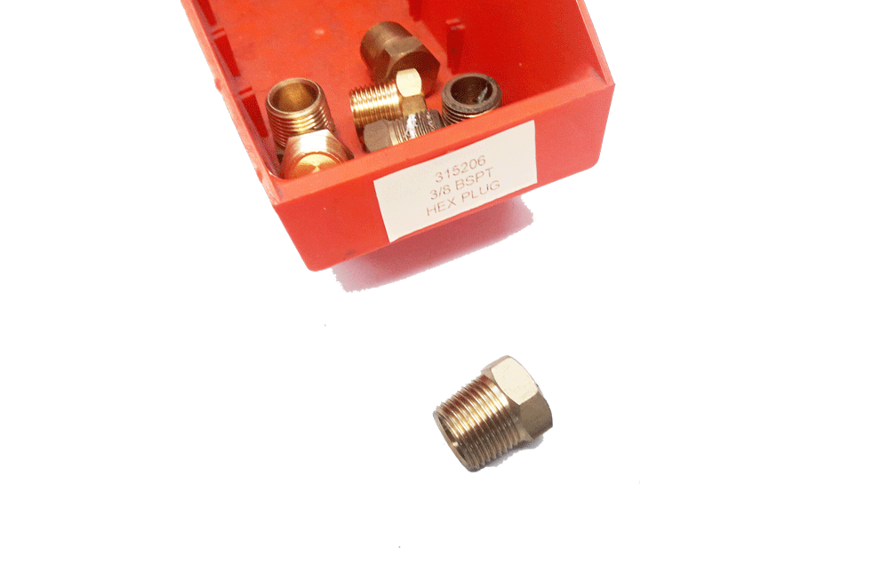 Brass Fitting 3/8 BSPT HEX PLUG | PN: 315206