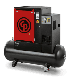 Chicago Pneumatic CPM 9 M Oil Injected Screw Compressor with 200L Receiver + Dryer