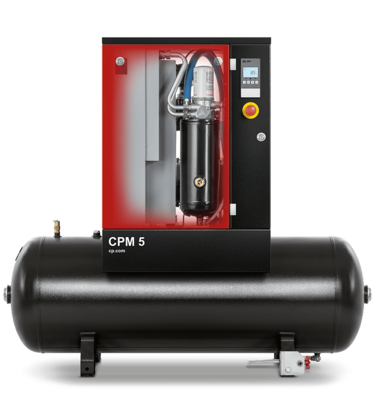 Chicago Pneumatic CPM 5.5 Oil Injected Screw Compressor with 200L Receiver