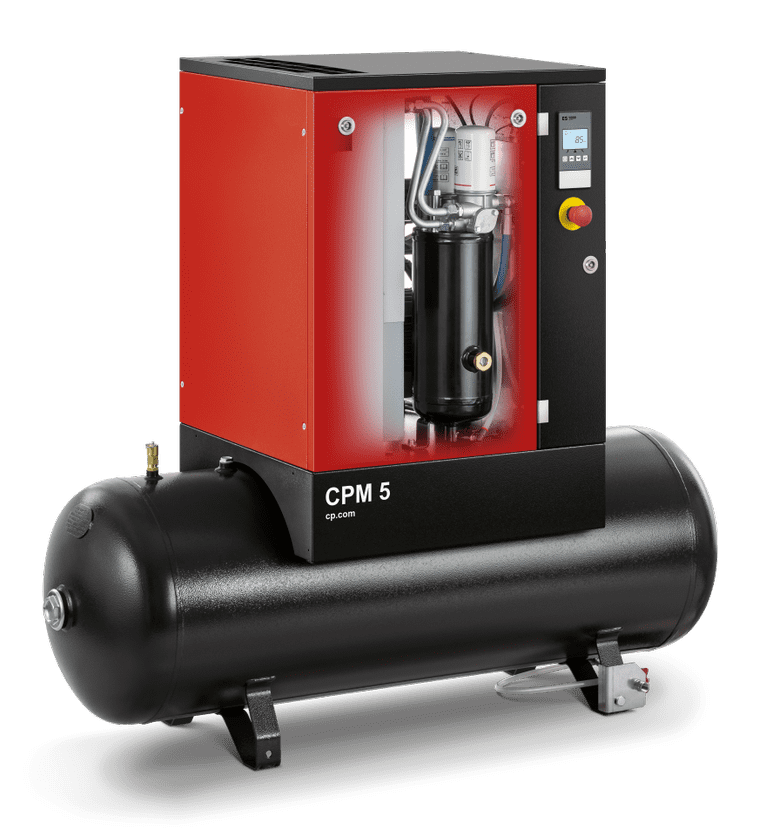 Chicago Pneumatic CPM 5.5 Oil Injected Screw Compressor with 200L Receiver