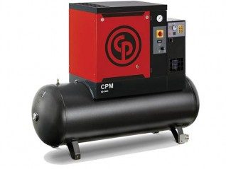 Chicago Pneumatic CPM 5.5 Oil Injected Screw Compressor with 200L Receiver + Dryer