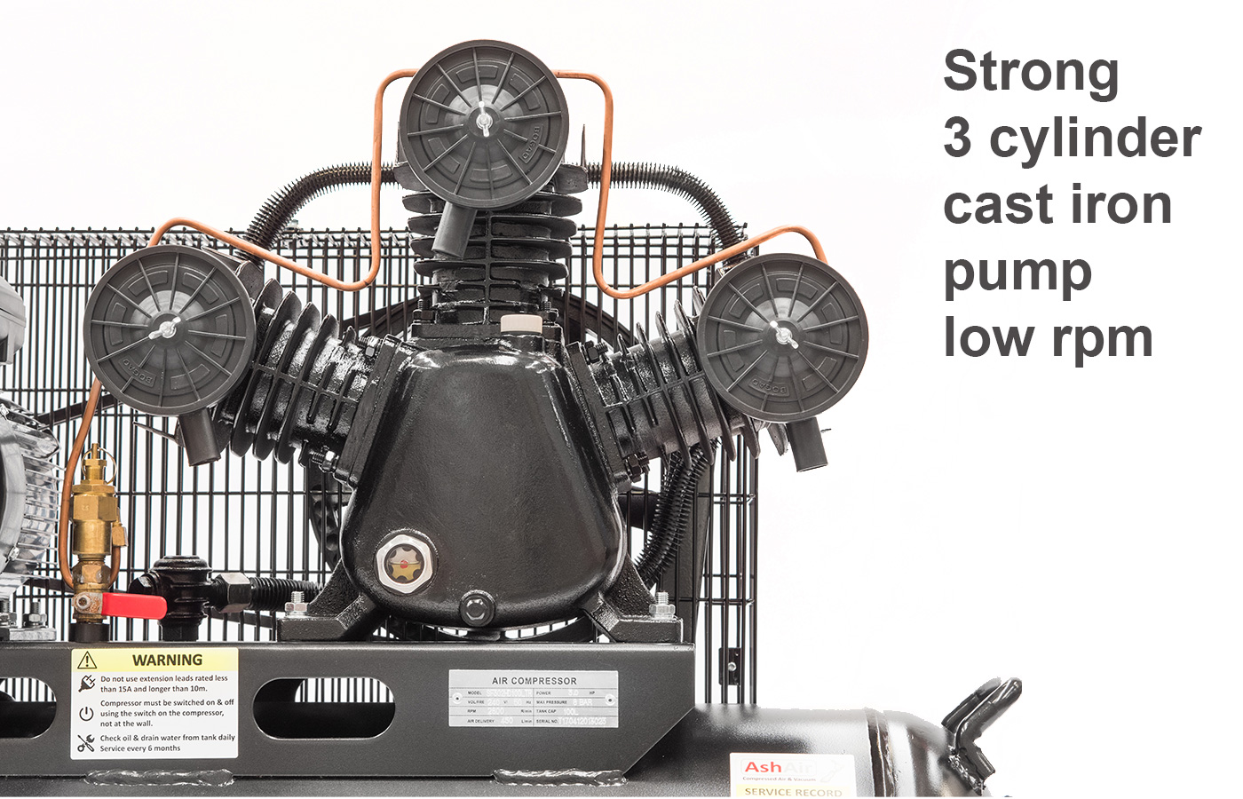 3HP 100L Belt Drive Cast Iron Piston Air Compressor SF302HD