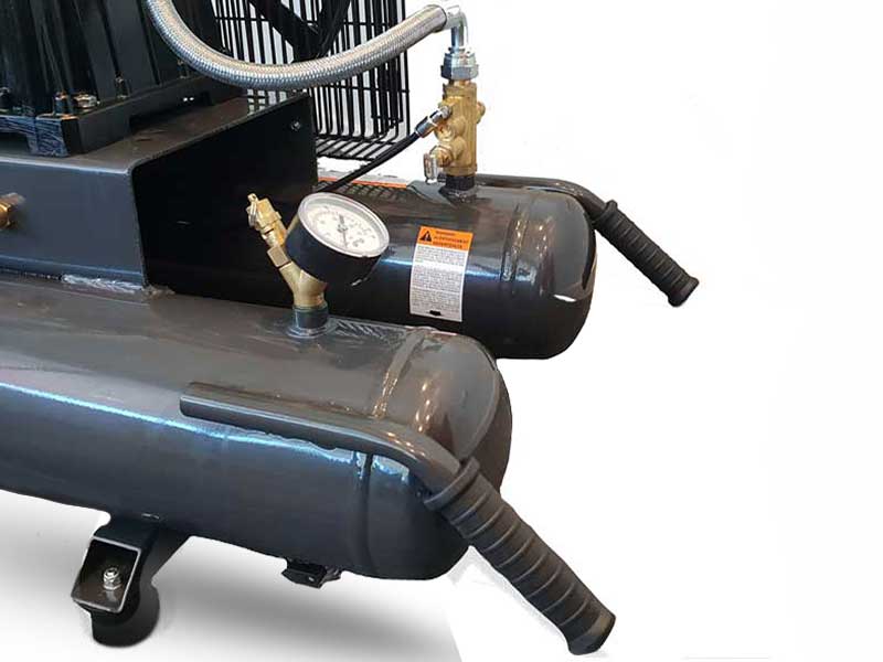 5.5HP 30L Twin Tank Petrol Air Compressor (12.4 cfm, 10 bar) CPBA-55E