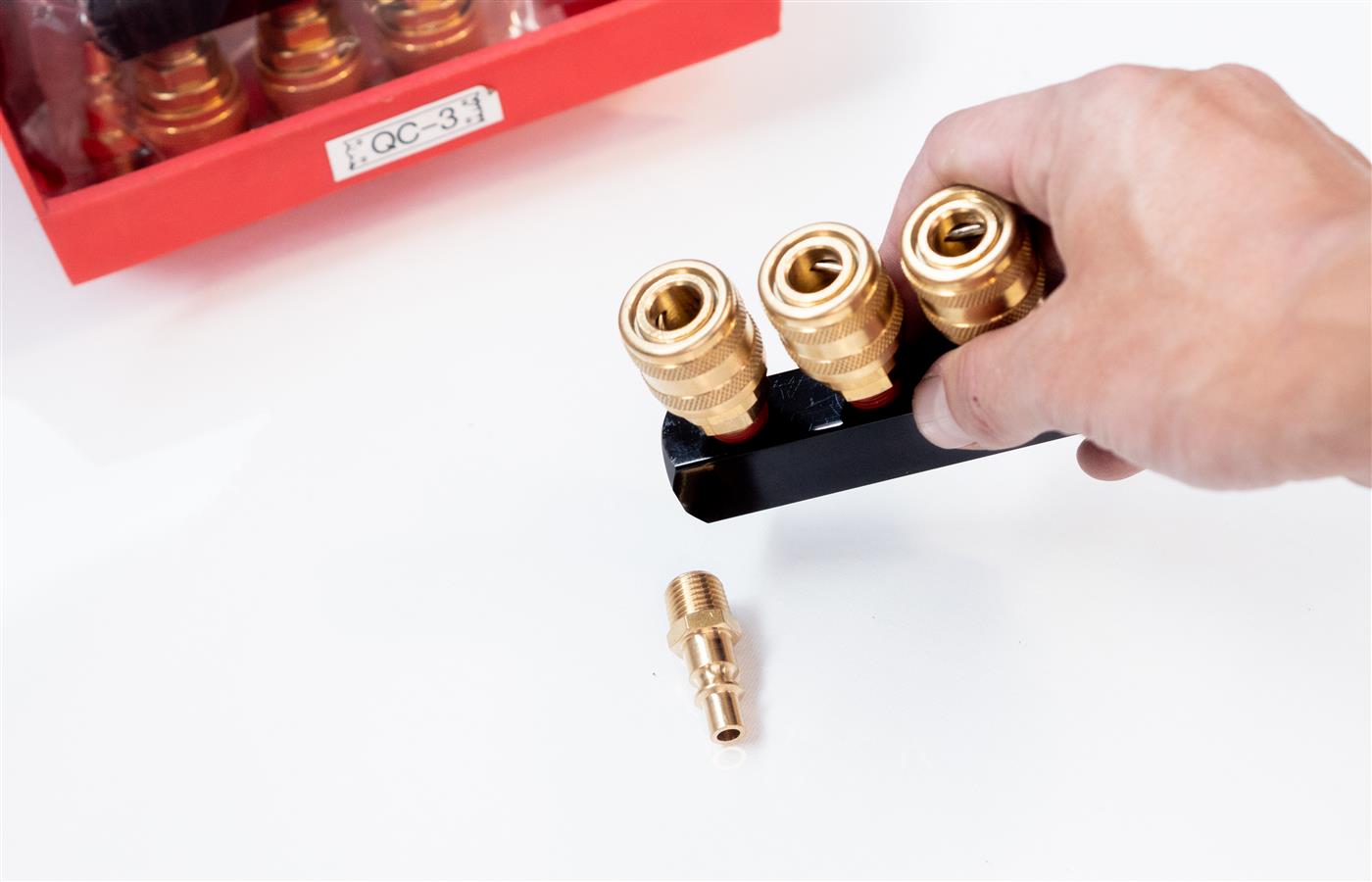 Fitting QC-3C 3 WAY BRASS ARO COUPLING | PN: QC-3C