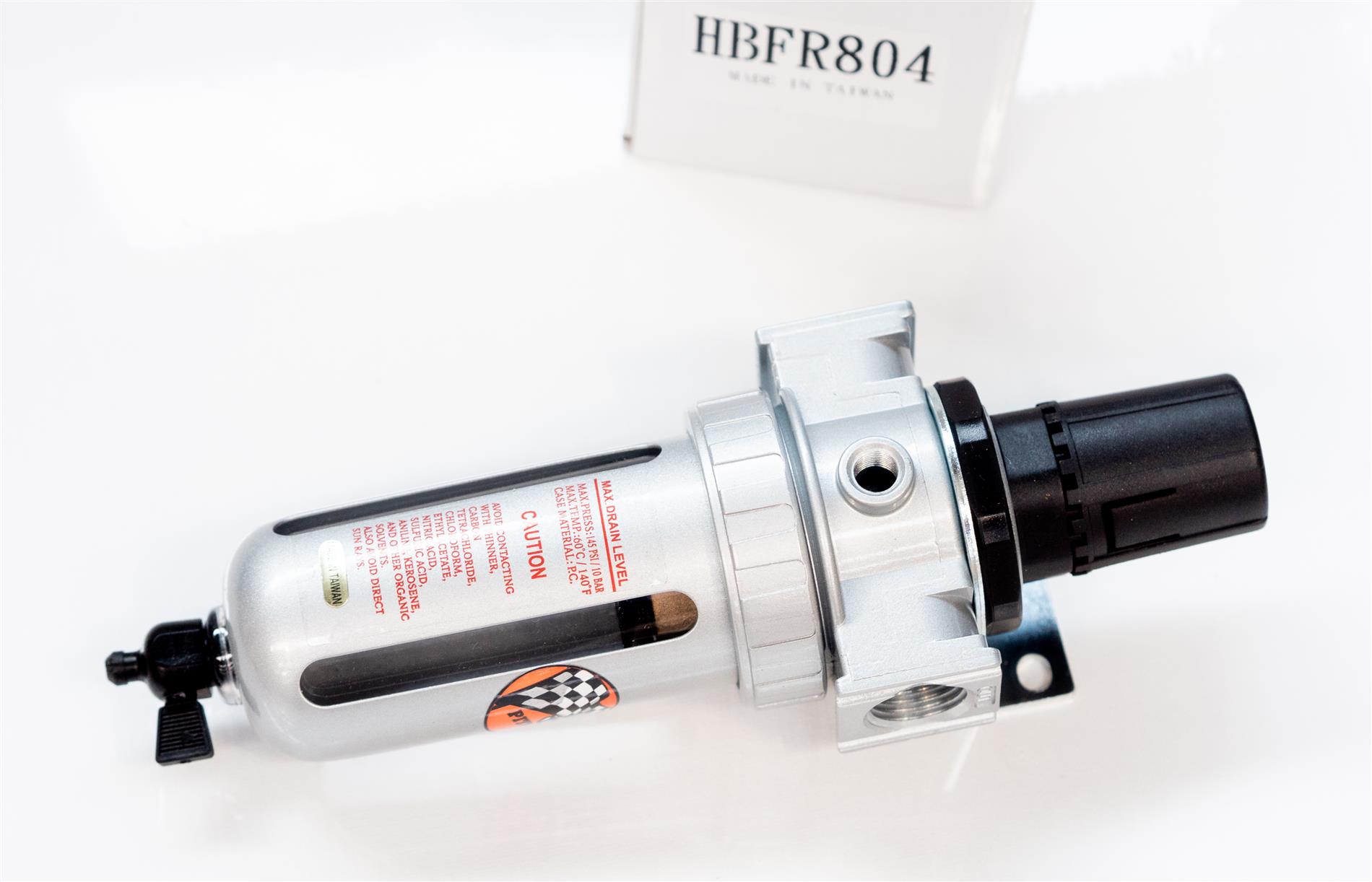 PIT Tools HBFR804 1/2" BSP Inline Filter Regulator | PN: HBFR804