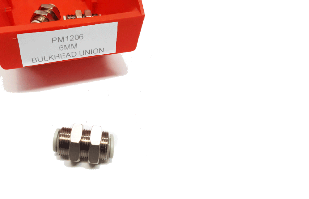 Push In Fitting - PM1206E 6MM BULKHEAD UNION | PN: KQ2E06-00N