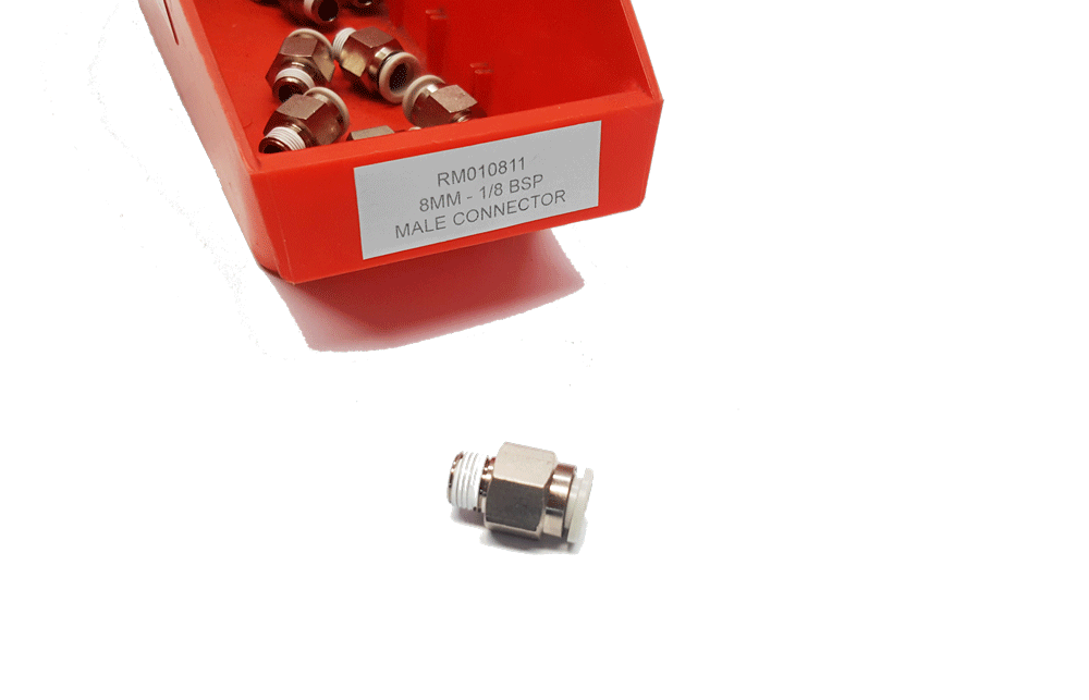 Push In Fitting RM010811 8MM 1/8 BSP MALE CONNECTOR | PN: KQ2H08-01NS