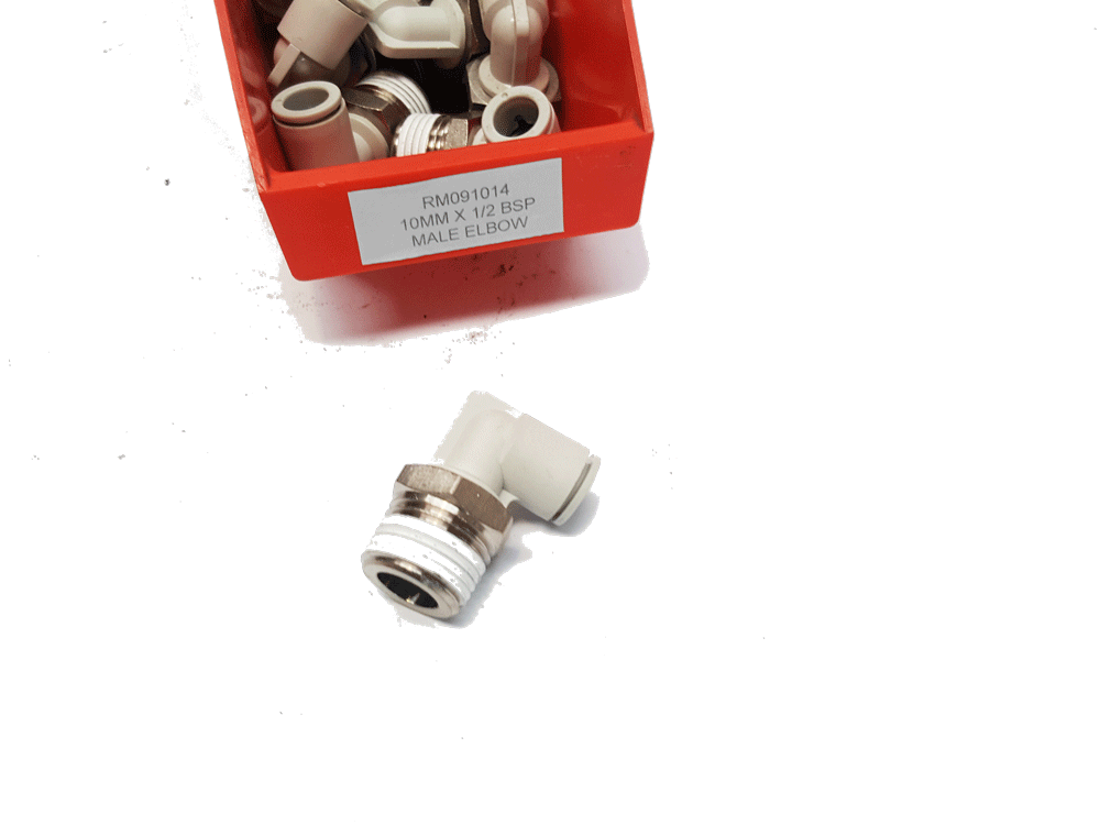 Push In Fitting RM091014 10MM X 1/2 BSP MALE ELBOW | PN: KQ2L10-04NS