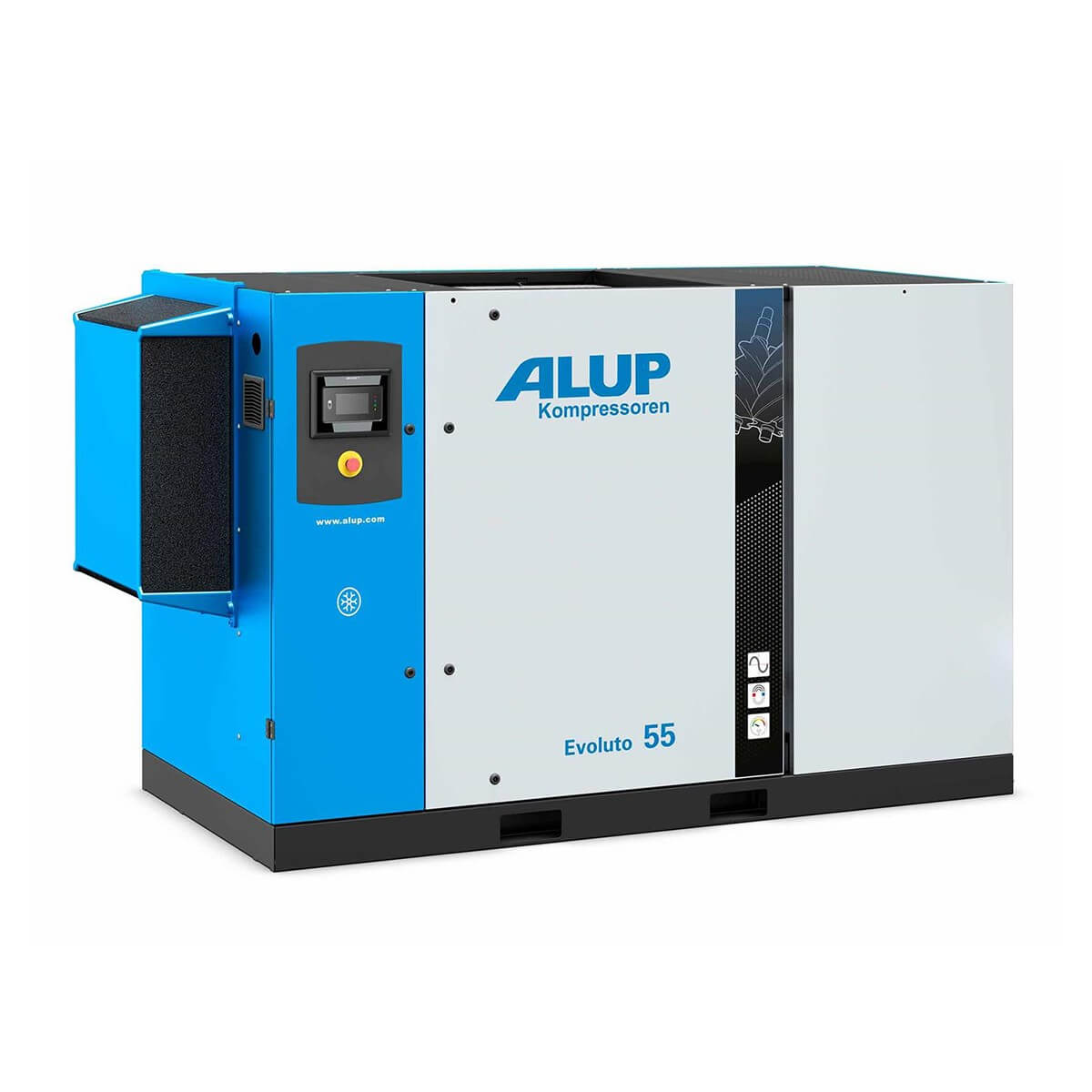 ALUP Evoluto 45 Screw Compressor with Variable Speed Drive! Our most innovative and energy efficient compressor to date