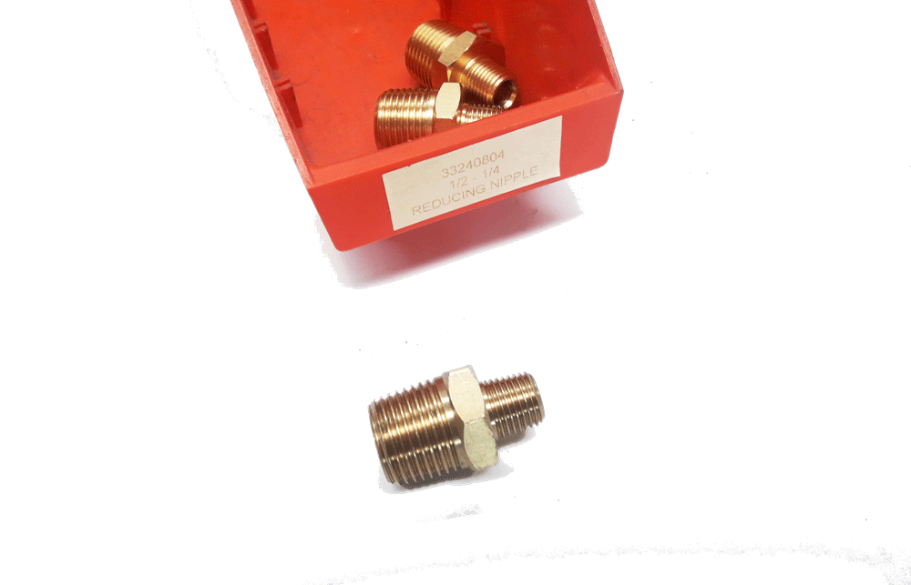 Brass Fitting 1/2 - 1/4 REDUCING NIPPLE | PN: 33240804
