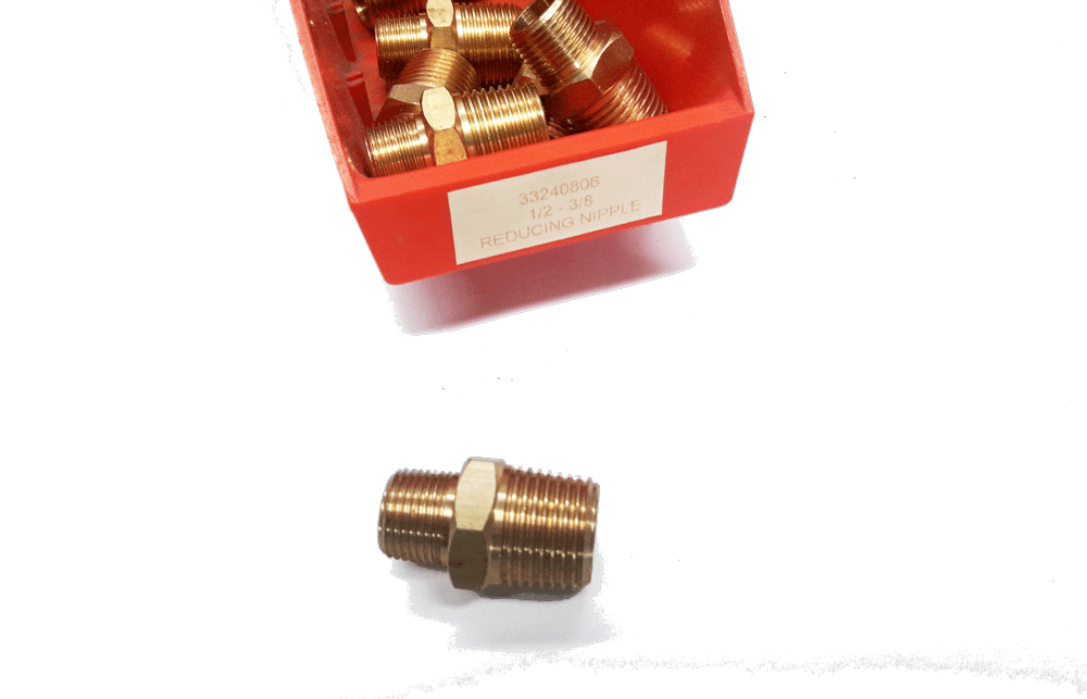 Brass Fitting 1/2 - 3/8 REDUCING NIPPLE | PN: 33240806