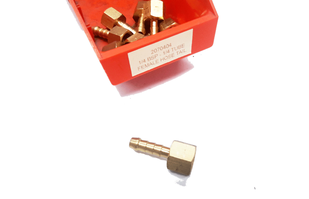 Brass Fitting 1/4 BSP 1/4 TUBE FEMALE HOSE TAIL | PN: 2070404