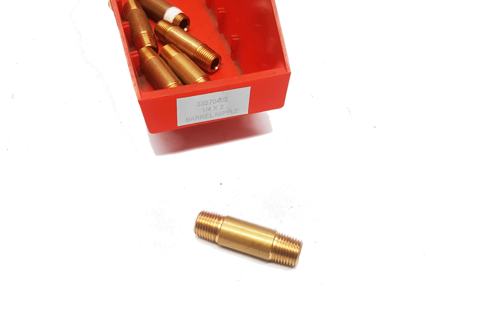 Brass Fitting 1/4 x 2 BARREL NIPPLE | PN: 33270402