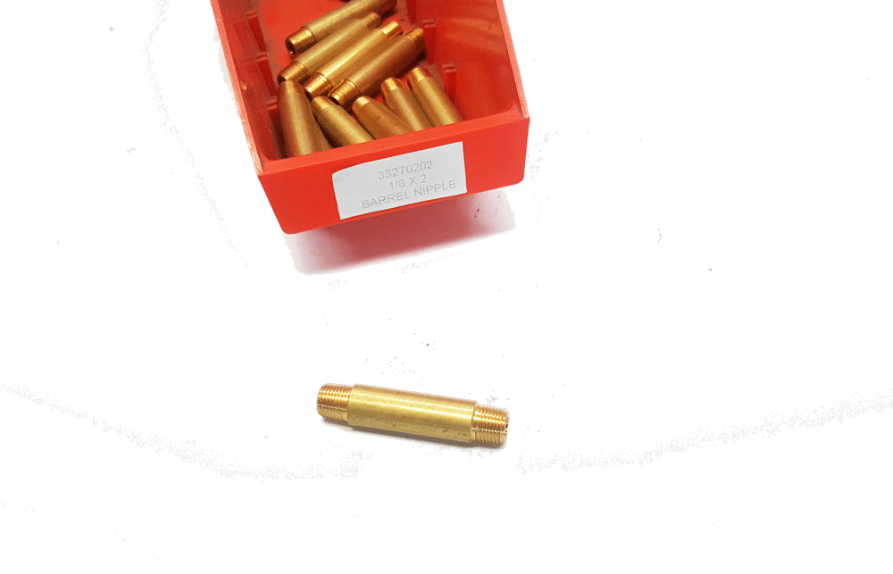Brass Fitting 1/8 X 1/2 BARREL NIPPLE | PN: 33270202