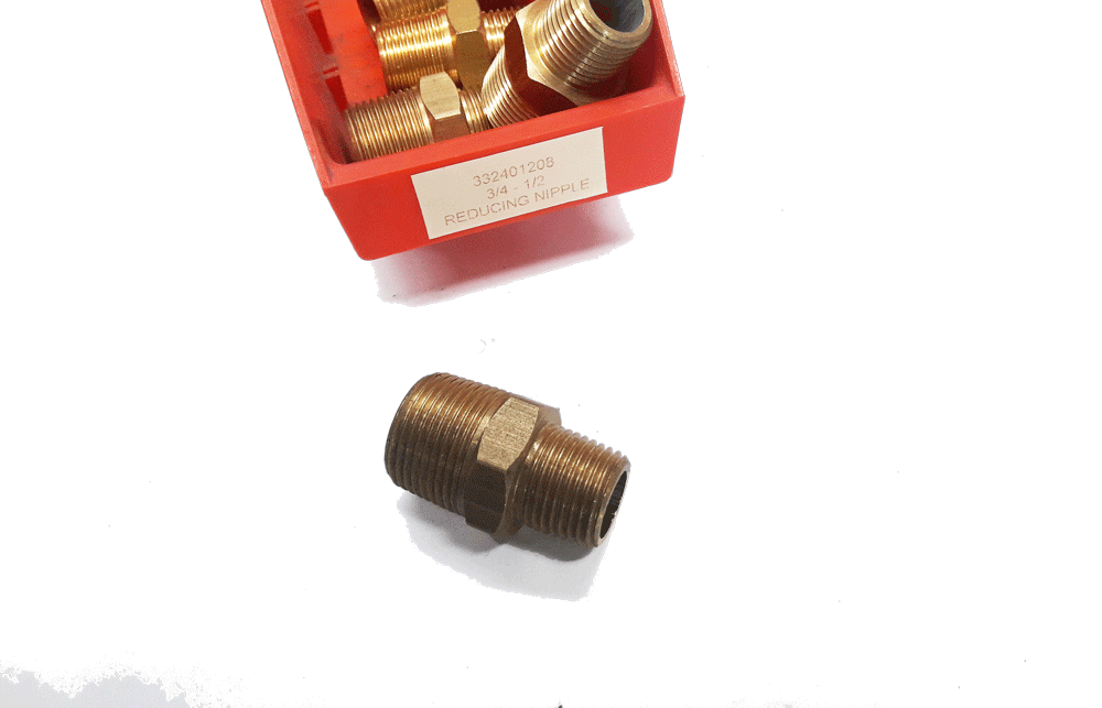 Brass Fitting 3/4 - 1/2 REDUCING NIPPLE | PN: 332401208