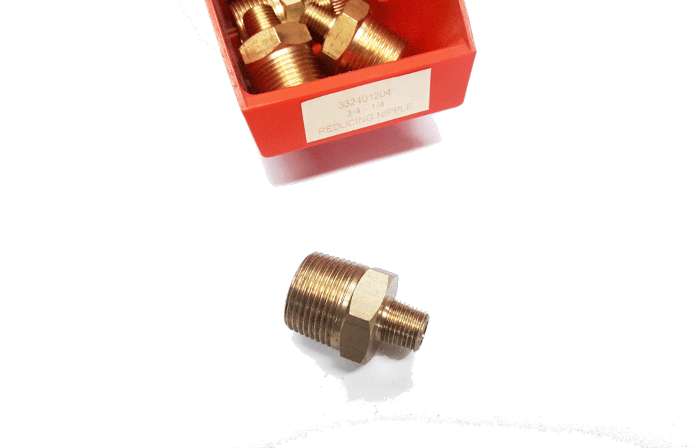 Brass Fitting 3/4 - 1/4 REDUCING NIPPLE | PN: 332401204