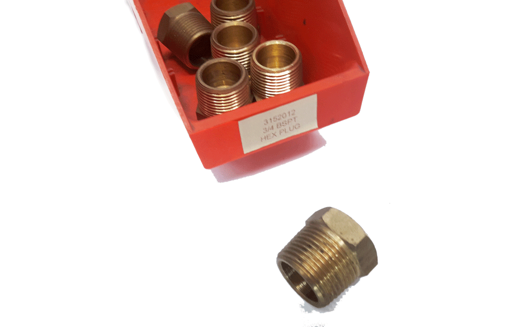 Brass Fitting 3/4 BSPT HEX PLUG | PN: 3152012