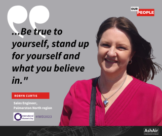 International Women's Day inspired story - Robyn Curtis, Sales Engineer for Ash Air